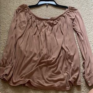 Free People Mauve Off shoulder top